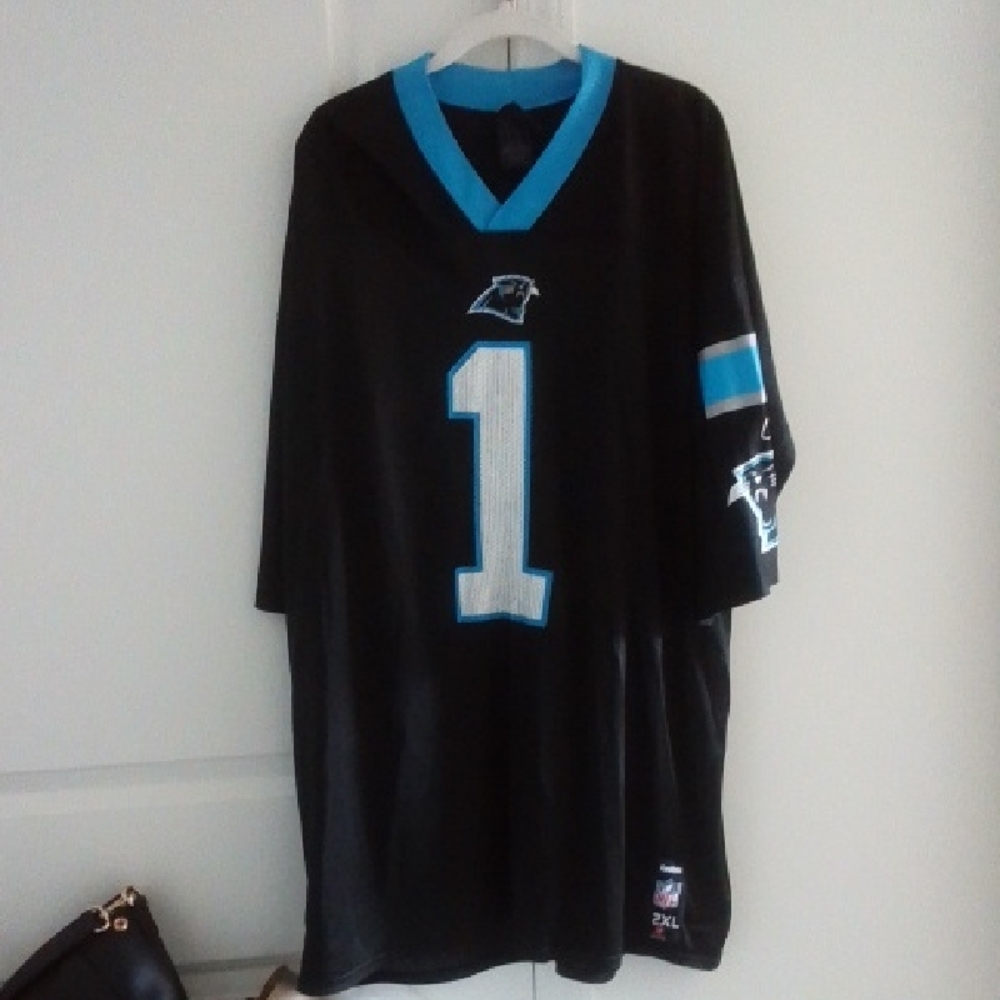 Reebok NFL Panthers Jersey Cam Newton Number 1